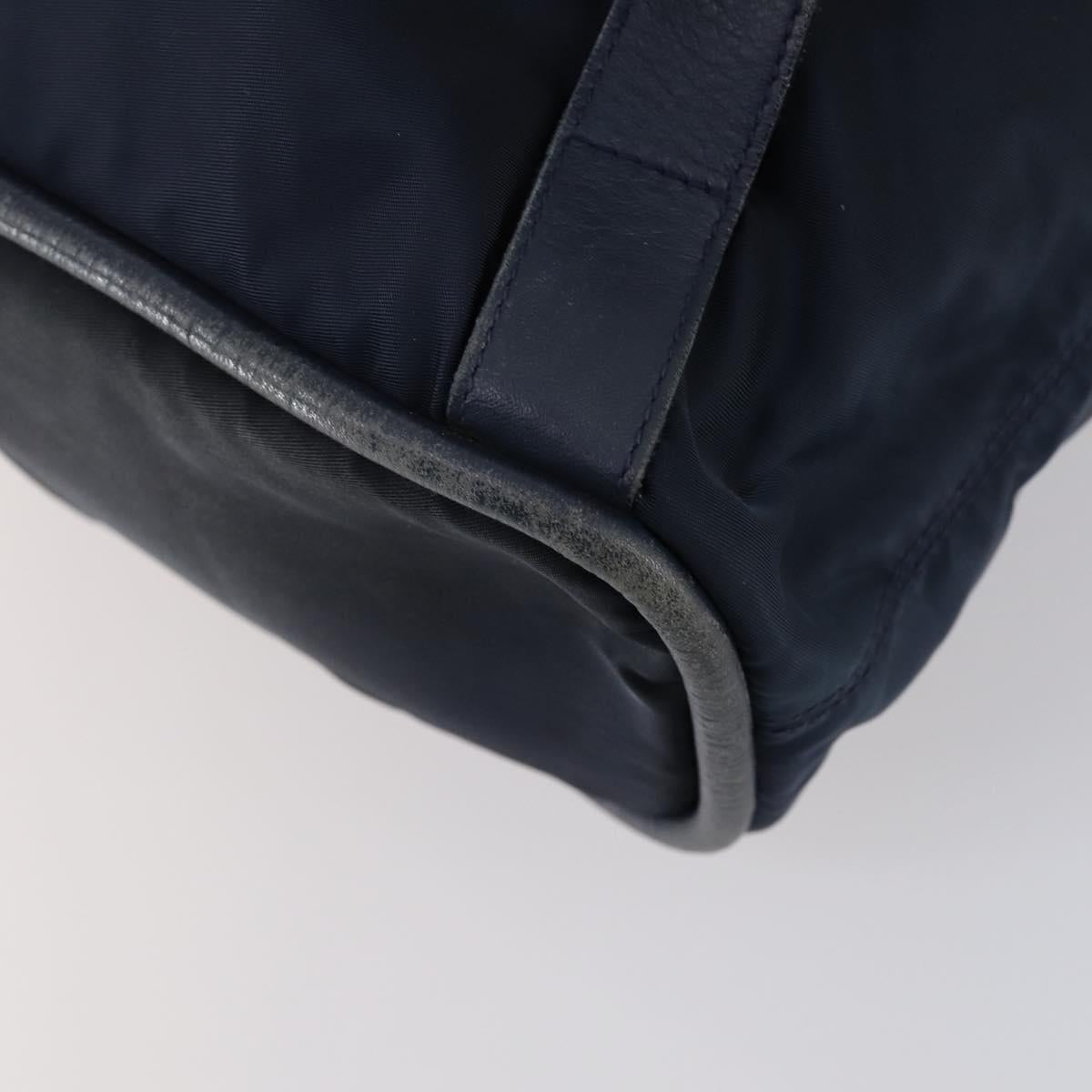 CELINE Circle Backpack Nylon Navy Gold Auth bs30214