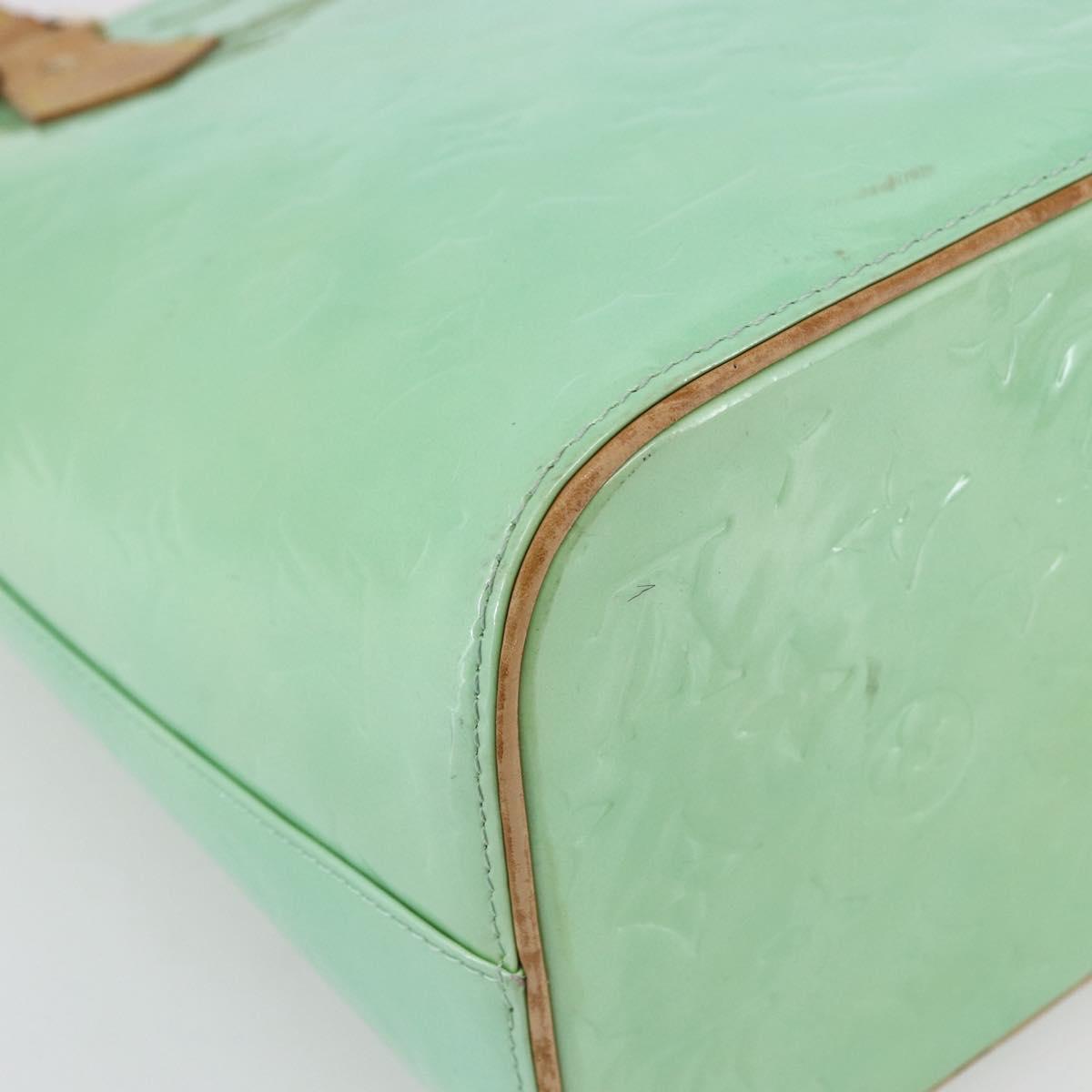 LOUIS VUITTON Monogram Vernis Houston Hand Bag Peppermint M91303 LV Auth bs30229