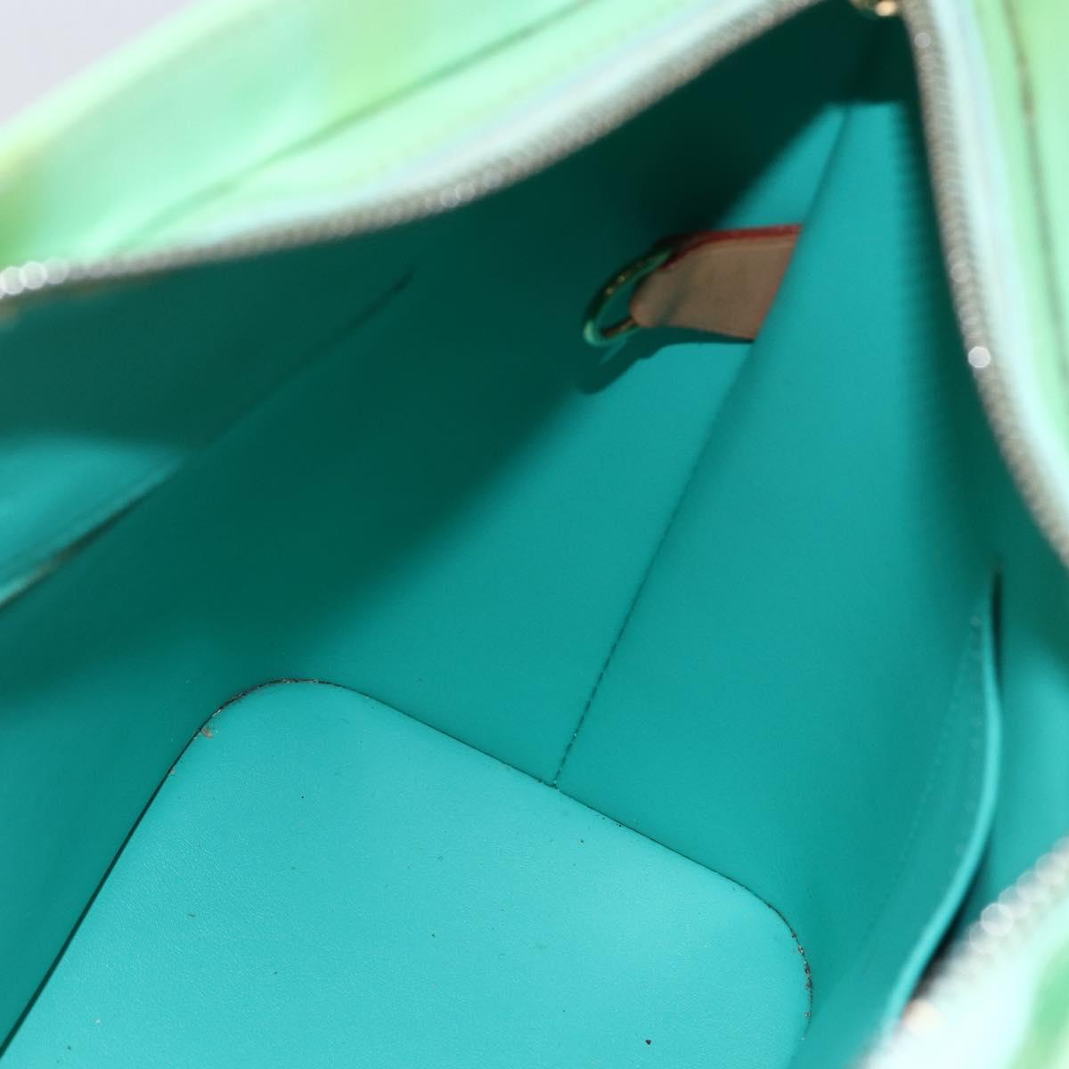 LOUIS VUITTON Monogram Vernis Houston Hand Bag Peppermint M91303 LV Auth bs30229