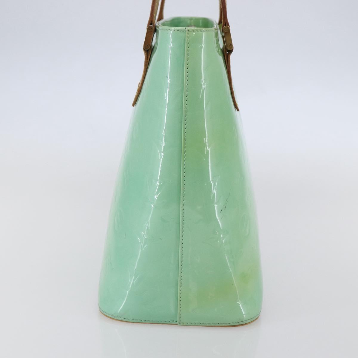 LOUIS VUITTON Monogram Vernis Houston Hand Bag Peppermint M91303 LV Auth bs30229