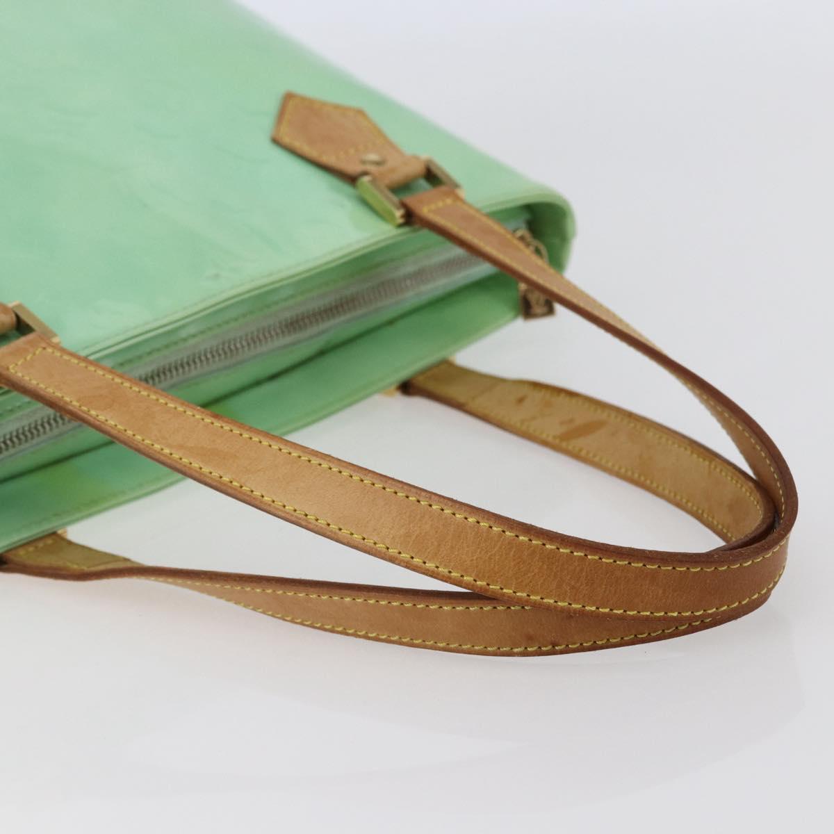 LOUIS VUITTON Monogram Vernis Houston Hand Bag Peppermint M91303 LV Auth bs30229