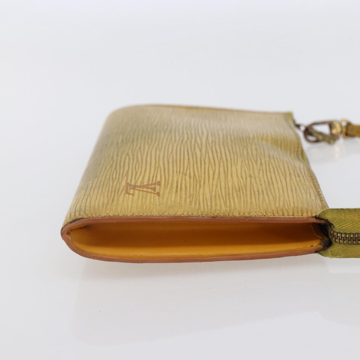 LOUIS VUITTON Epi Pochette Accessoires Pouch Yellow M52989 LV Auth bs30233