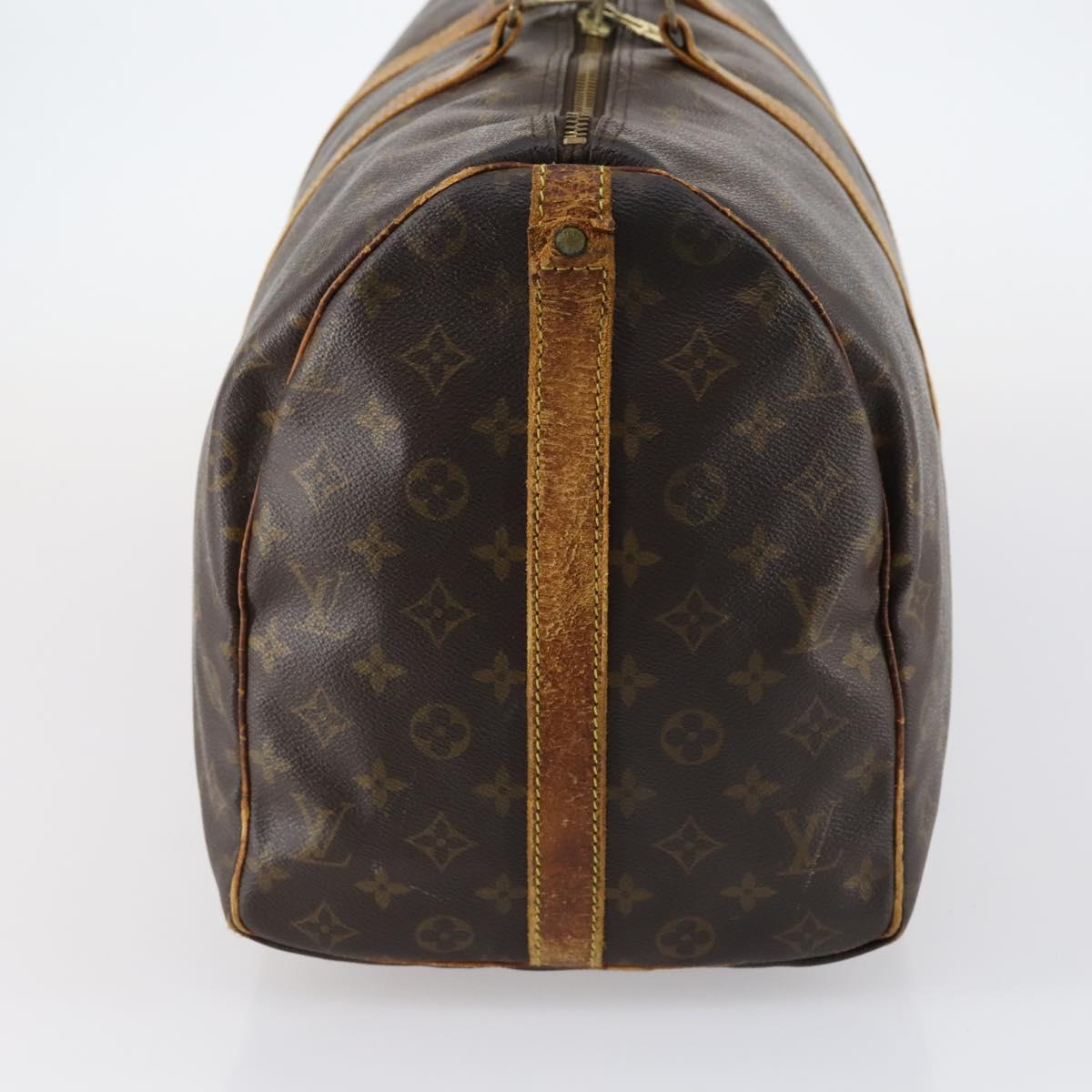 LOUIS VUITTON Monogram Keepall Bandouliere 55 Boston Bag M41414 LV Auth bs30234