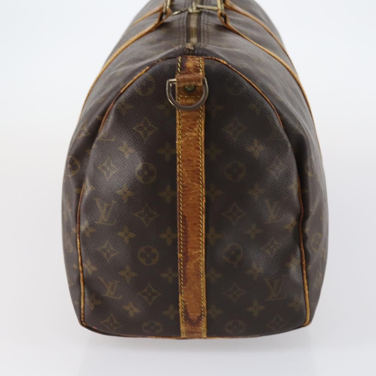 LOUIS VUITTON Monogram Keepall Bandouliere 55 Boston Bag M41414 LV Auth bs30234