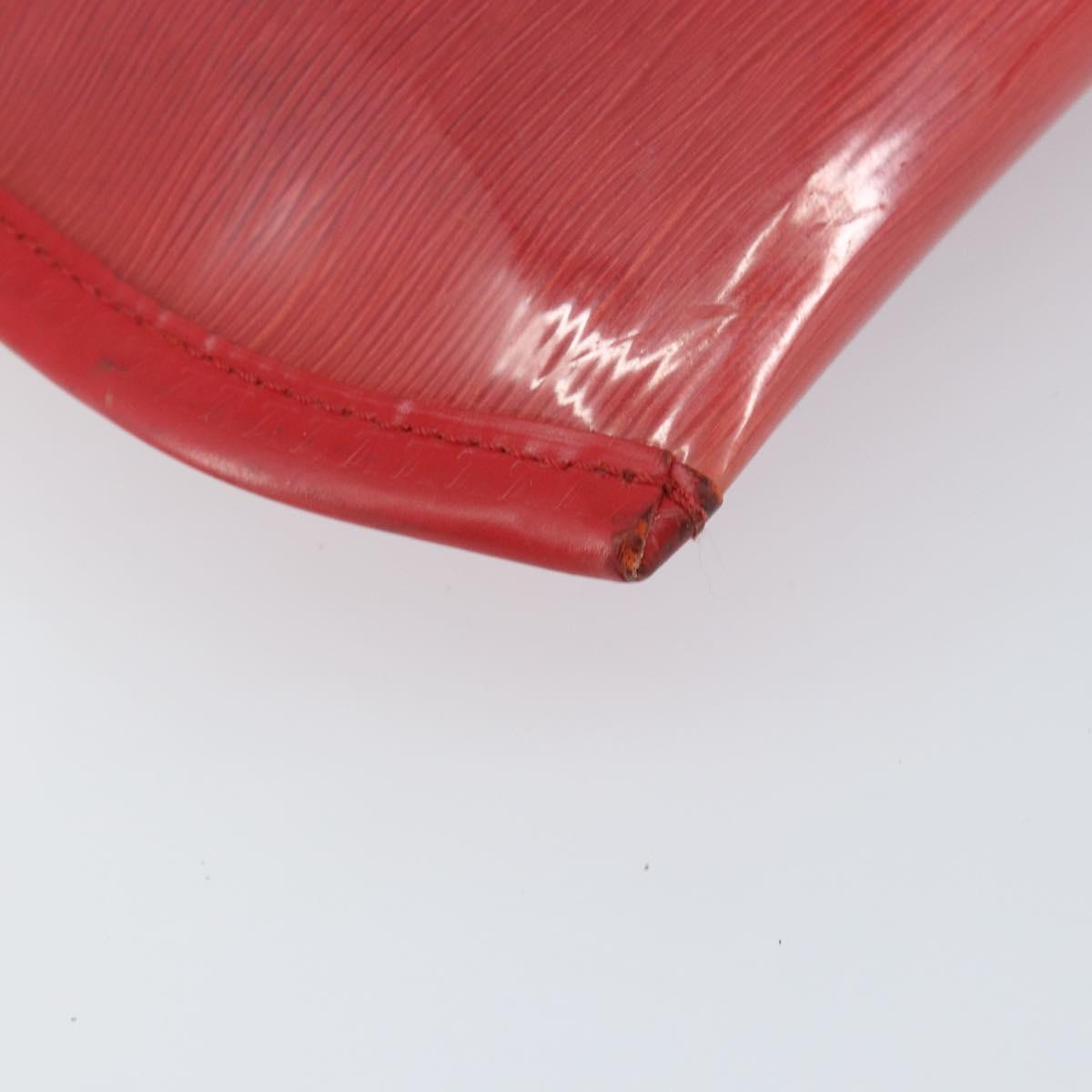 LOUIS VUITTON Epi Plage Via Hand Bag Vinyl Red Grenadine M92152 LV Auth bs30243