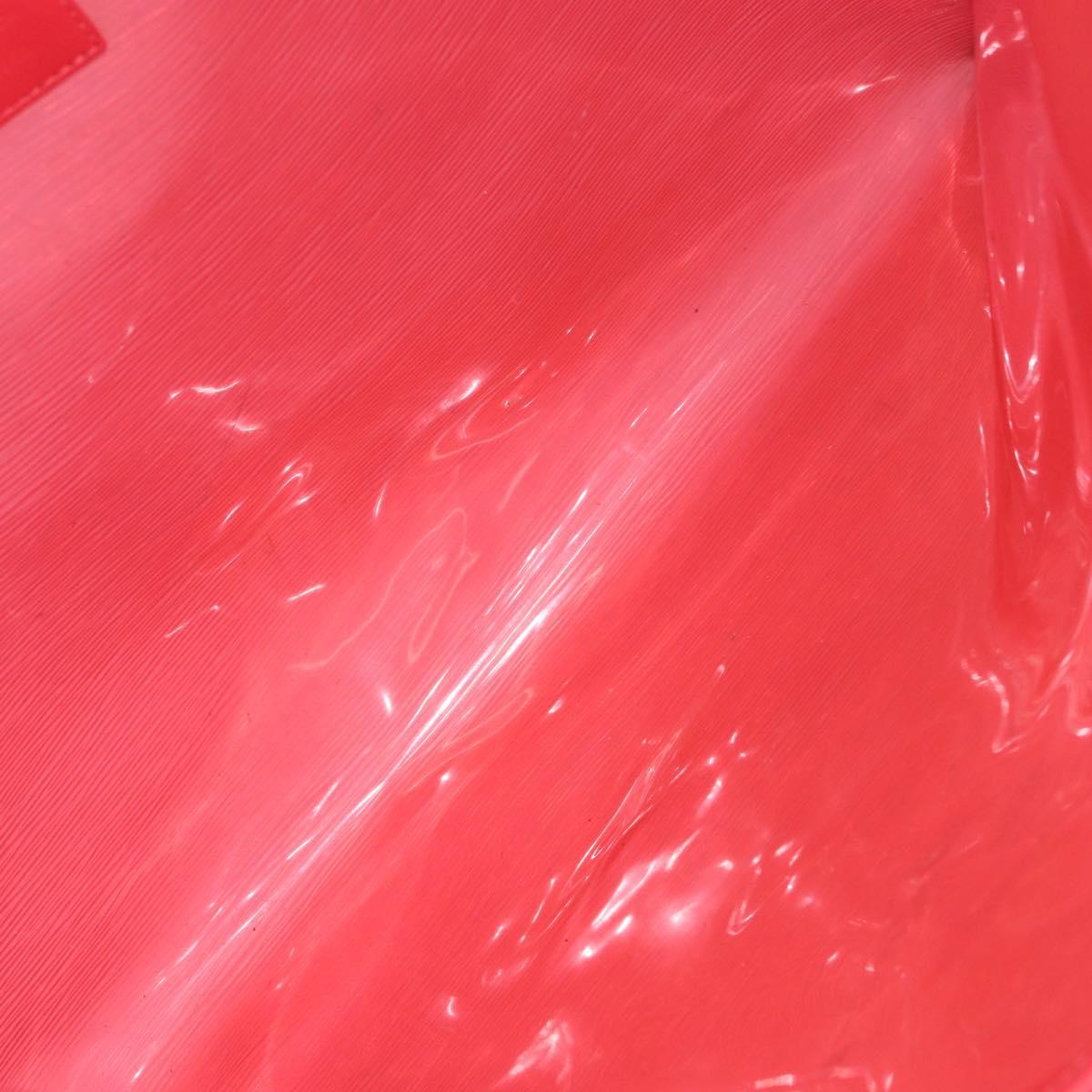 LOUIS VUITTON Epi Plage Via Hand Bag Vinyl Red Grenadine M92152 LV Auth bs30243