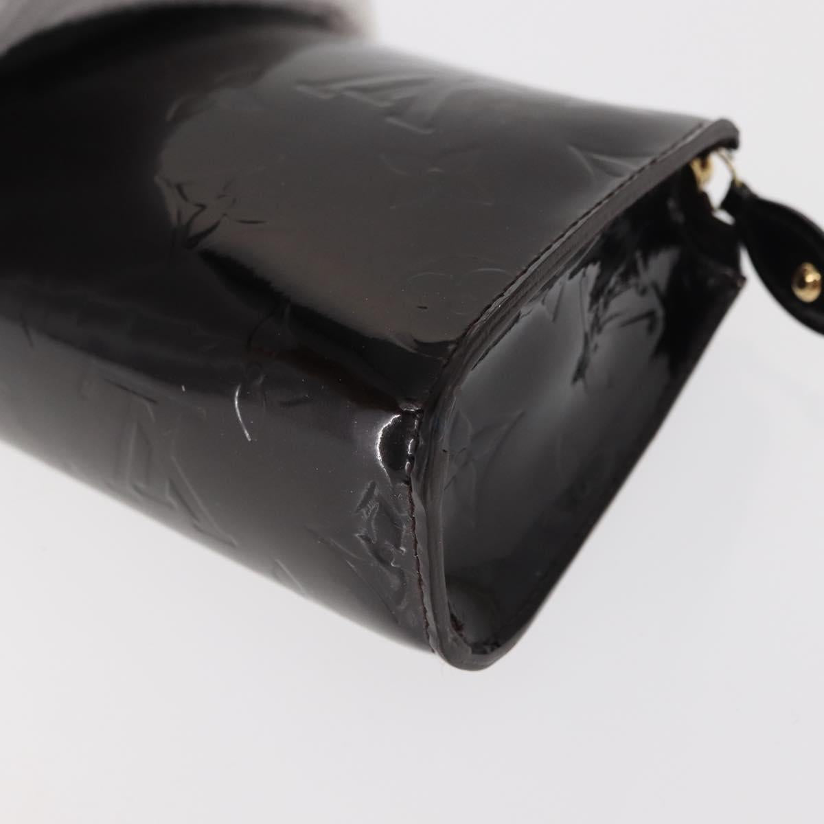 LOUIS VUITTON Monogram Vernis Trousse Pouch Amarante M93565 LV Auth bs30248