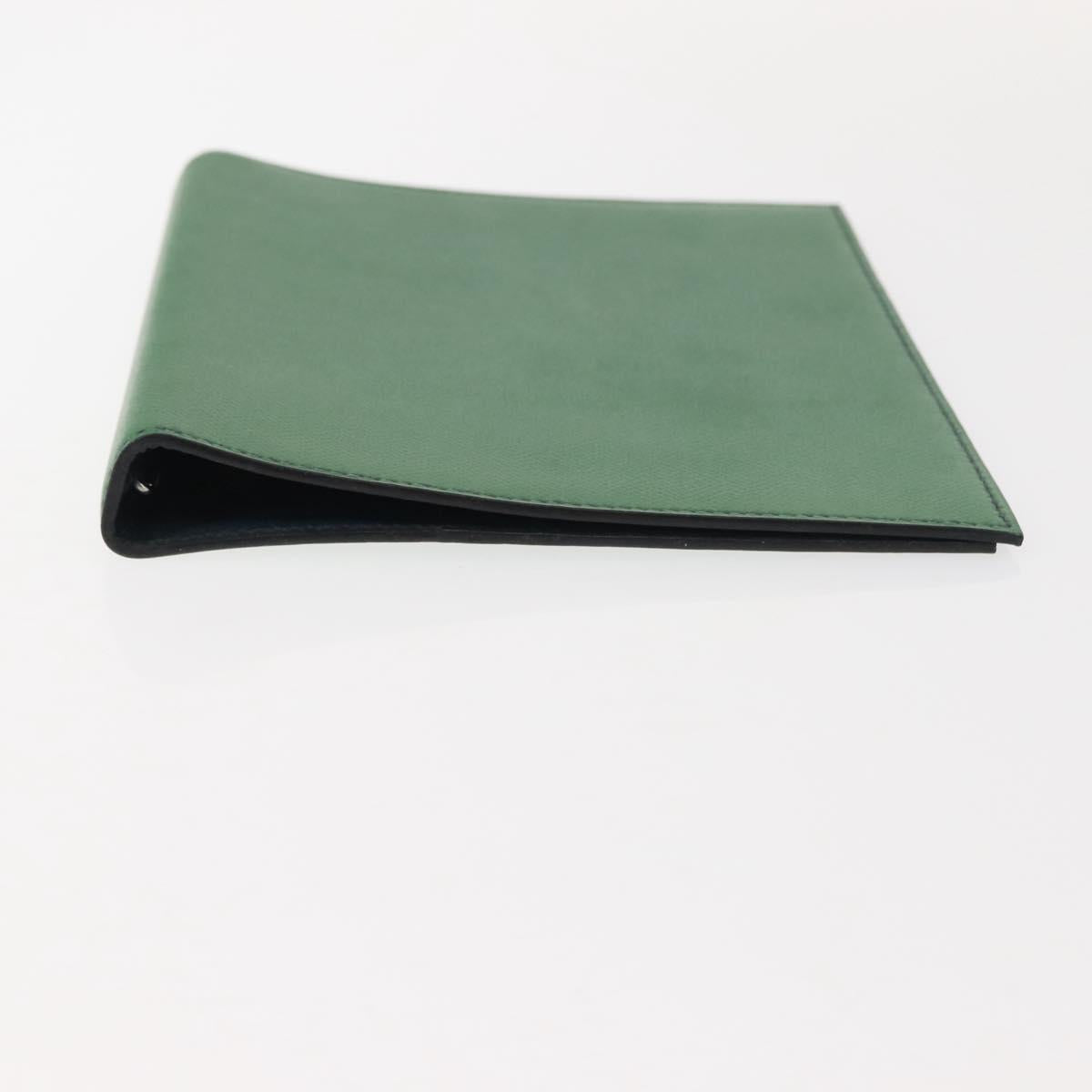 HERMES Note Planner Leather Green Auth bs30254