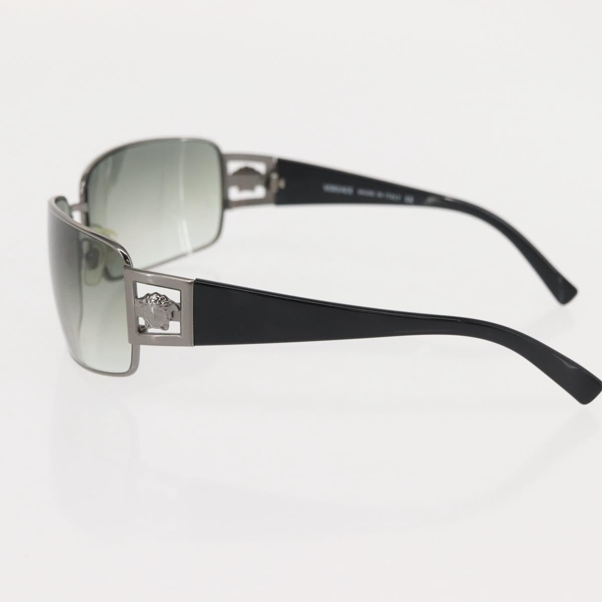 VERSACE Medusa Sunglasses Plastic Black Auth bs30255