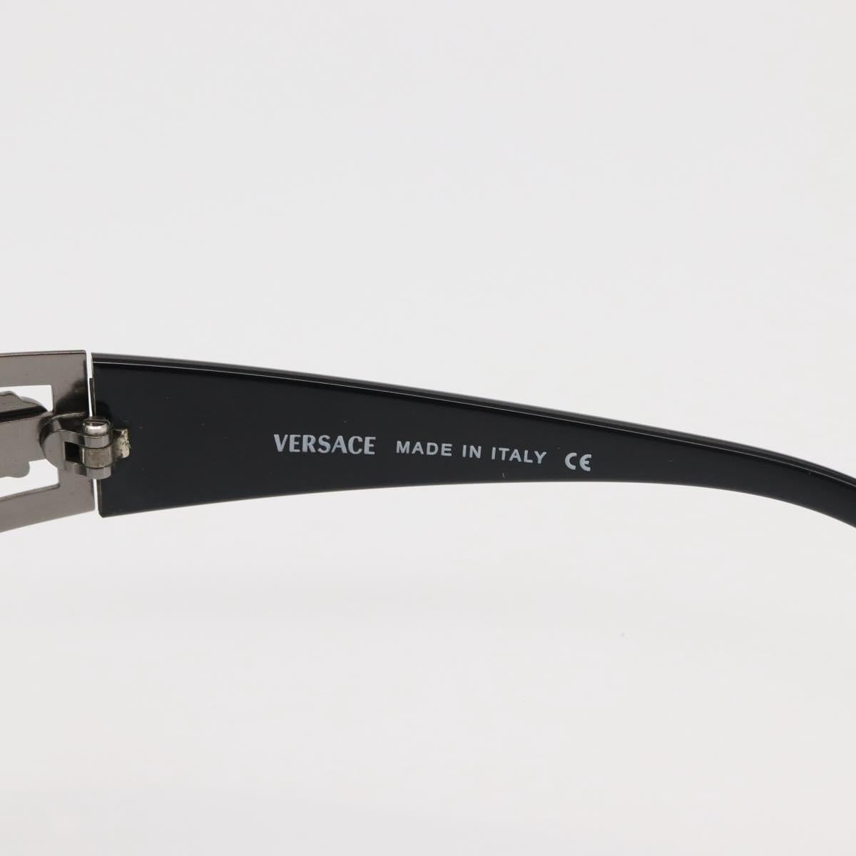 VERSACE Medusa Sunglasses Plastic Black Auth bs30255