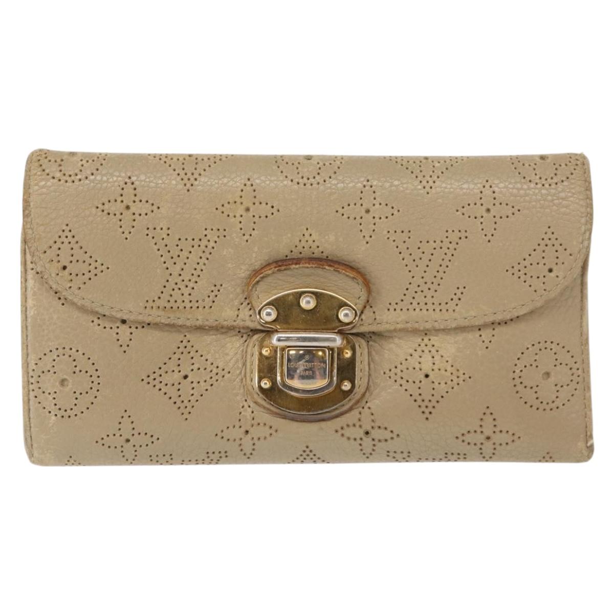 LOUIS VUITTON Mahina Portefeuille Amelia Long Wallet Lilac M58132 Auth bs30256