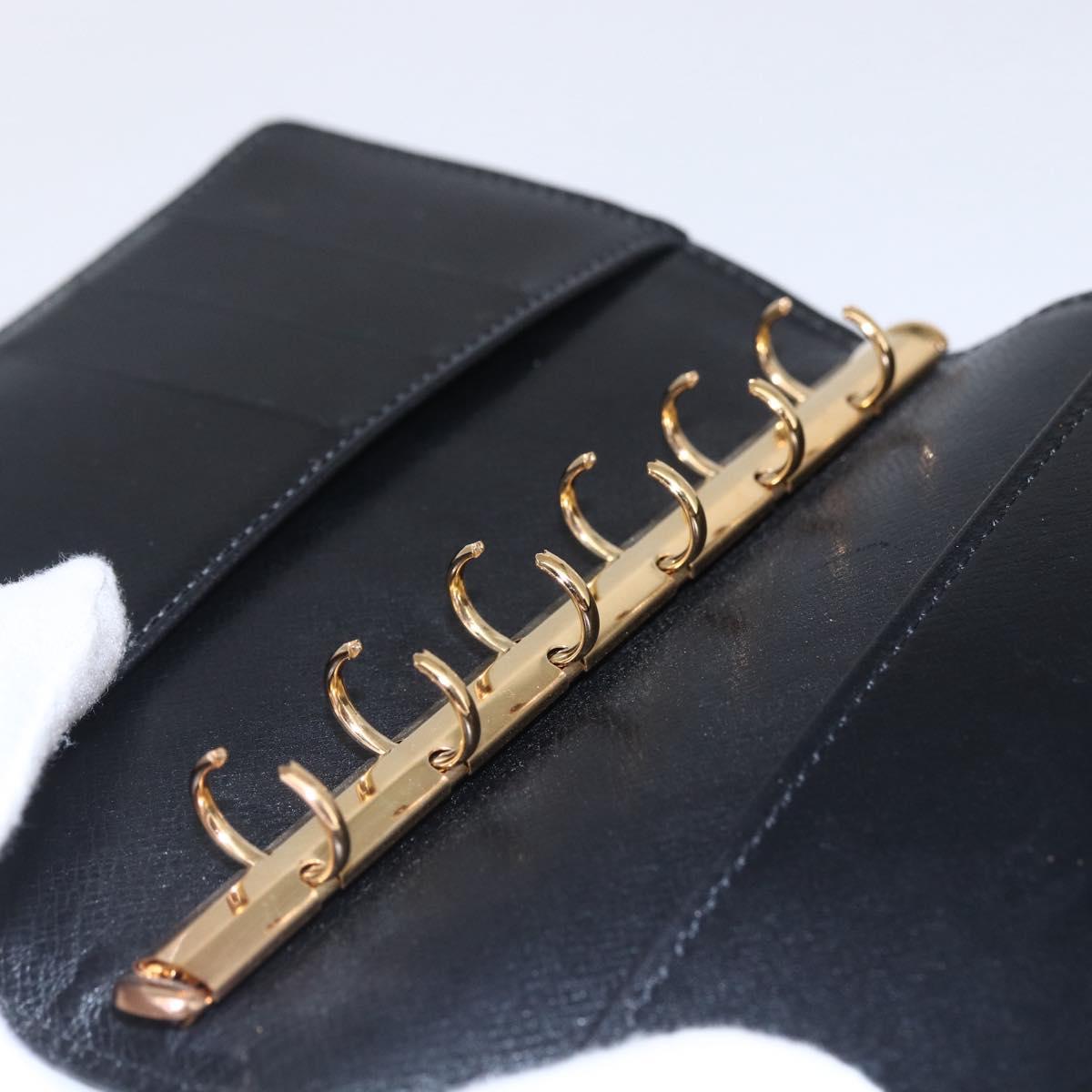 LOUIS VUITTON Epi Agenda PM Day Planner Cover Black R20092 LV Auth bs30258