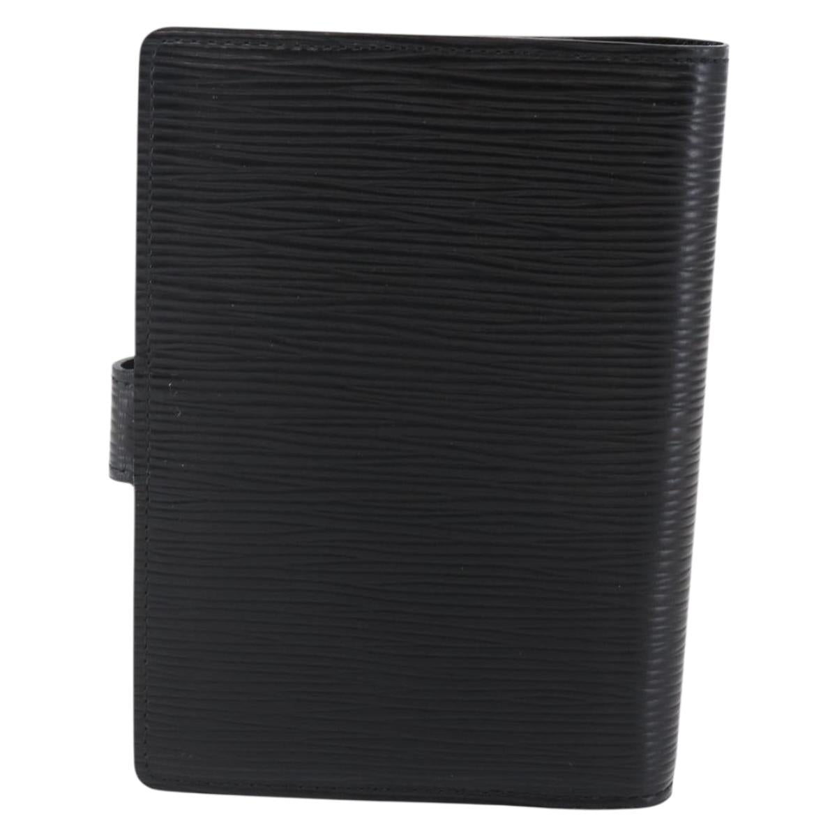LOUIS VUITTON Epi Agenda PM Day Planner Cover Black R20092 LV Auth bs30258