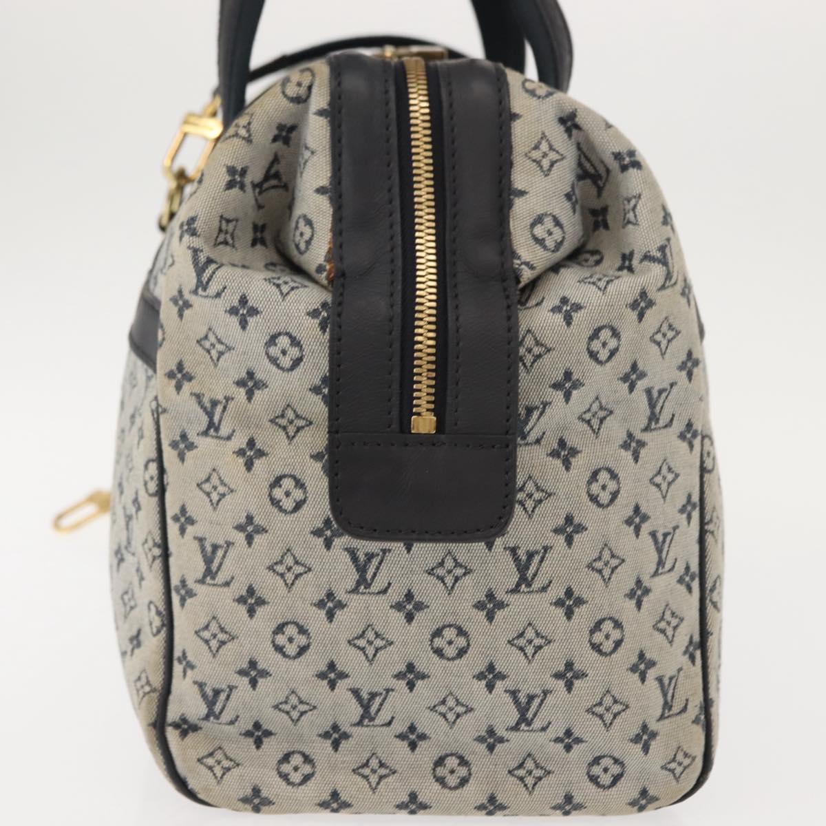 LOUIS VUITTON Monogram Mini Josephine GM Hand Bag Navy M92211 LV Auth bs30259