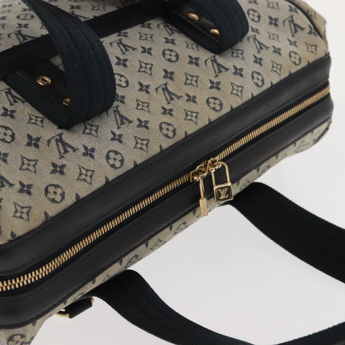 LOUIS VUITTON Monogram Mini Josephine GM Hand Bag Navy M92211 LV Auth bs30259