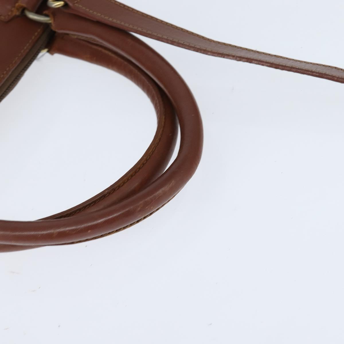 Burberrys Nova Check Hand Bag PVC 2way Beige Gold Auth bs30261