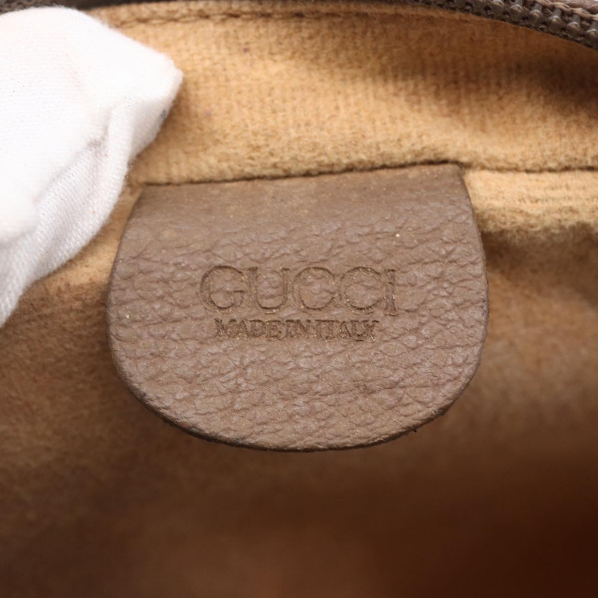 GUCCI GG Supreme Clutch Bag PVC Beige Gold 014 58 6094 Auth bs30264