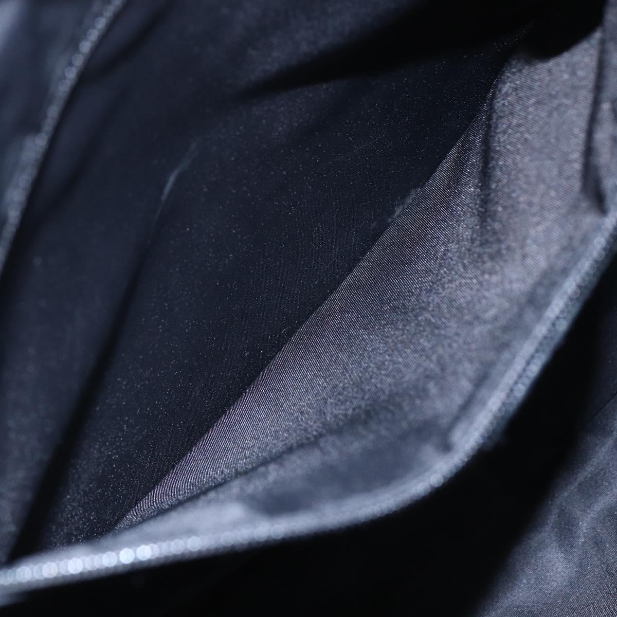 Christian Dior Trotter Canvas Shoulder Bag Black Silver Auth bs30270