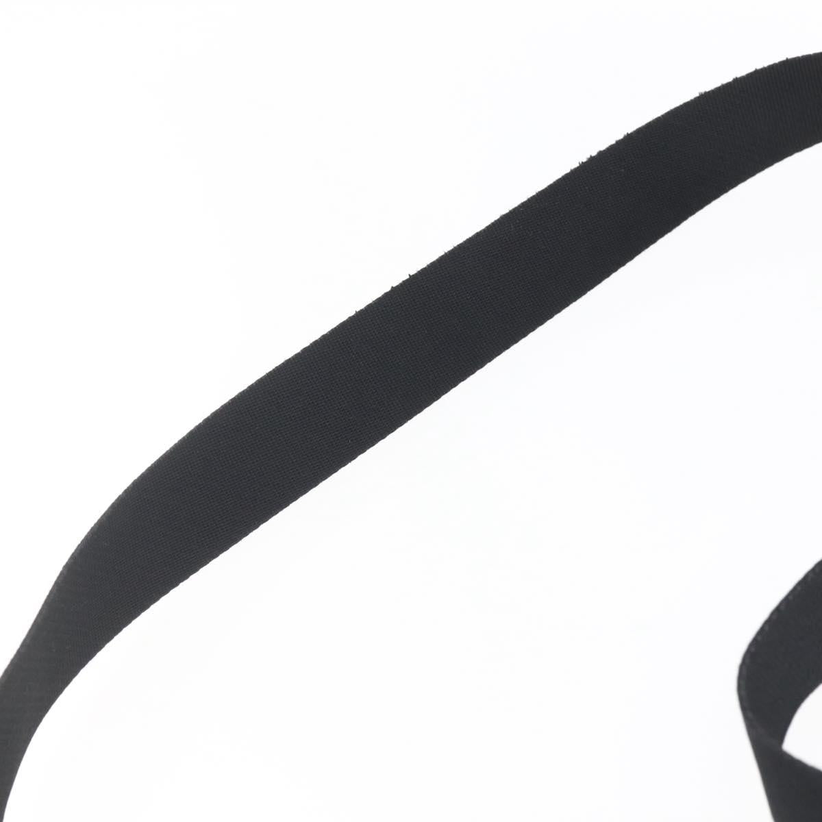 Christian Dior Trotter Canvas Shoulder Bag Black Silver Auth bs30270