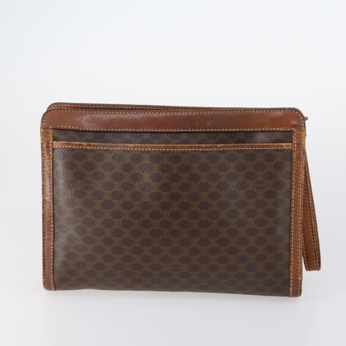 CELINE Shoulder Bag PVC Leather 5Set Black Brown Auth bs30279