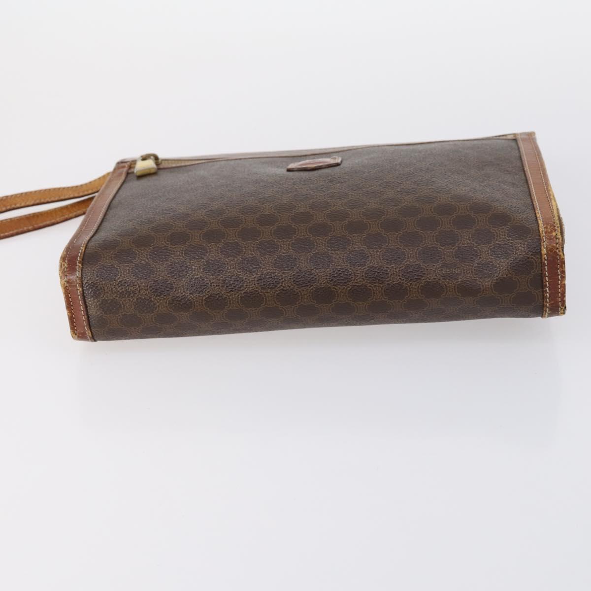 CELINE Shoulder Bag PVC Leather 5Set Black Brown Auth bs30279