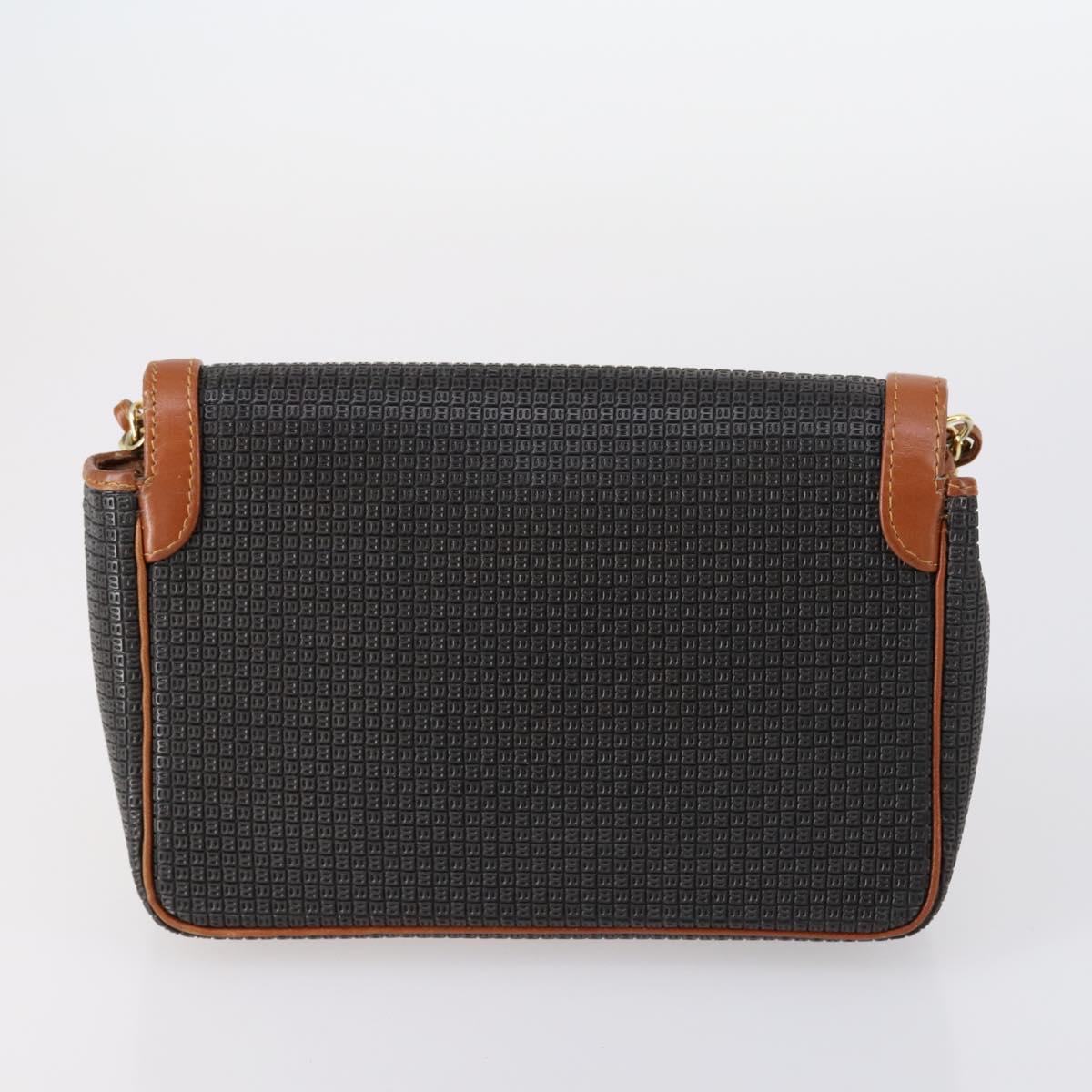 BALLY Shoulder Bag Leather Nylon PVC 4Set Black Brown Auth bs30281