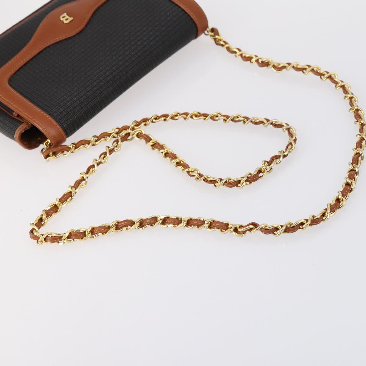 BALLY Shoulder Bag Leather Nylon PVC 4Set Black Brown Auth bs30281