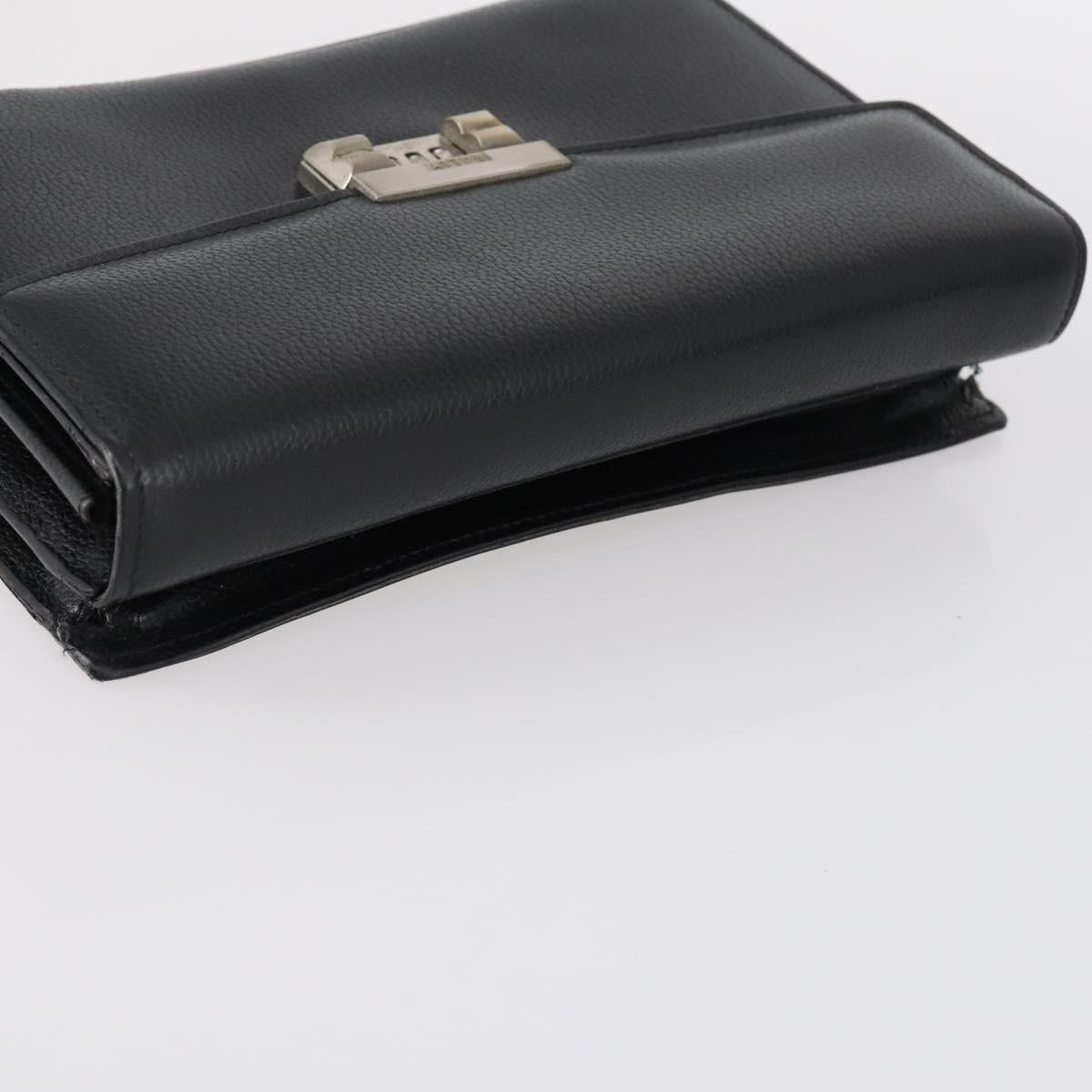 BALLY Shoulder Bag Leather Nylon PVC 4Set Black Brown Auth bs30281