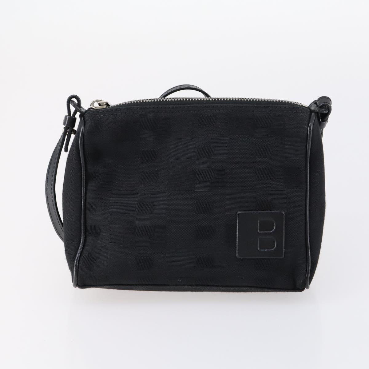 BALLY Shoulder Bag Leather Nylon PVC 4Set Black Brown Auth bs30281