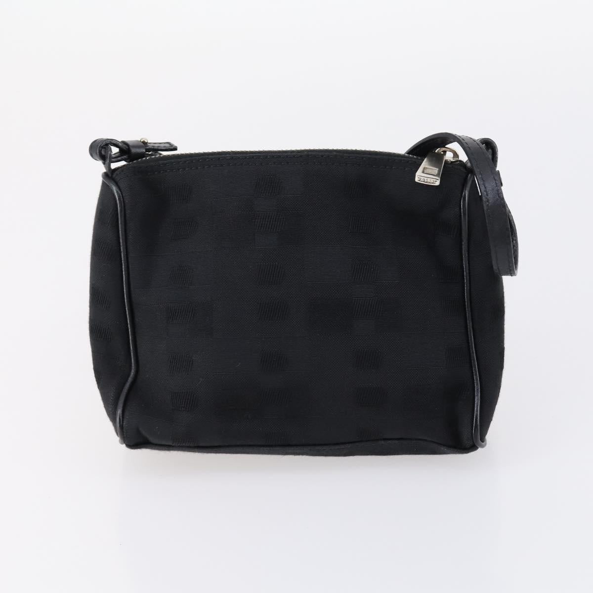 BALLY Shoulder Bag Leather Nylon PVC 4Set Black Brown Auth bs30281