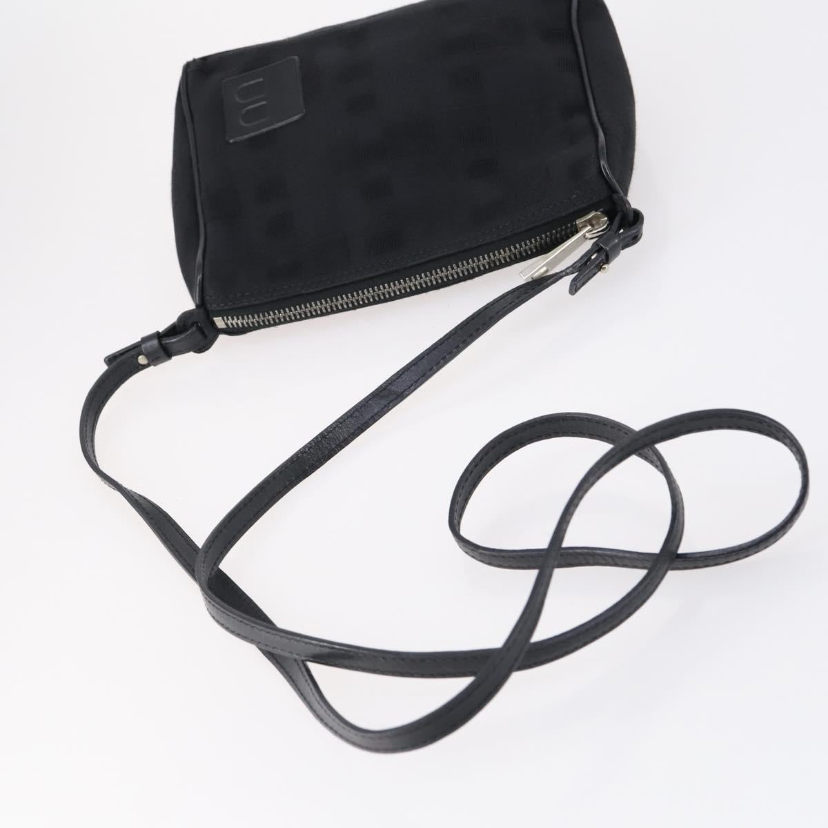 BALLY Shoulder Bag Leather Nylon PVC 4Set Black Brown Auth bs30281