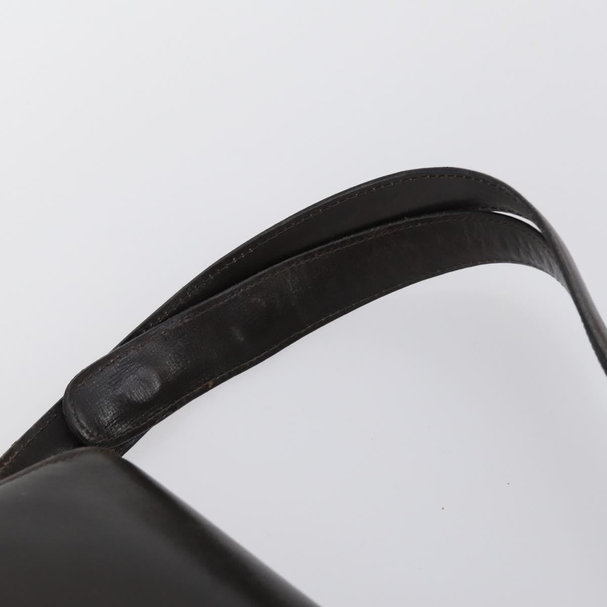 BALLY Shoulder Bag Leather Nylon PVC 4Set Black Brown Auth bs30281