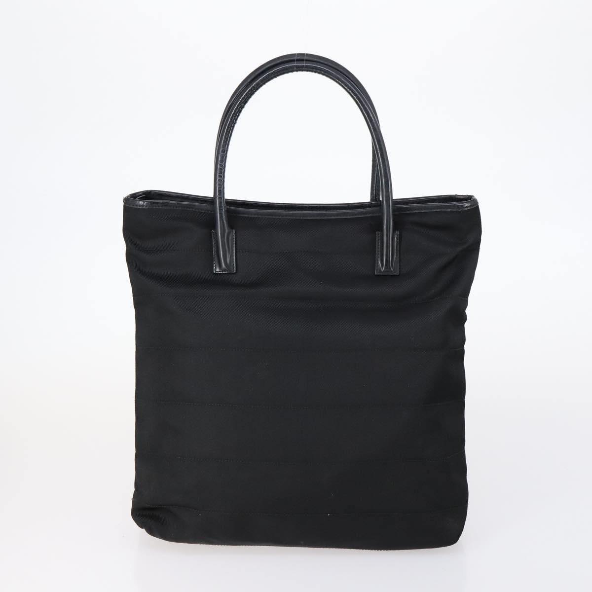 GUCCI Tote Bag Suede Canvas Nylon 4Set Black Ivory Auth bs30282