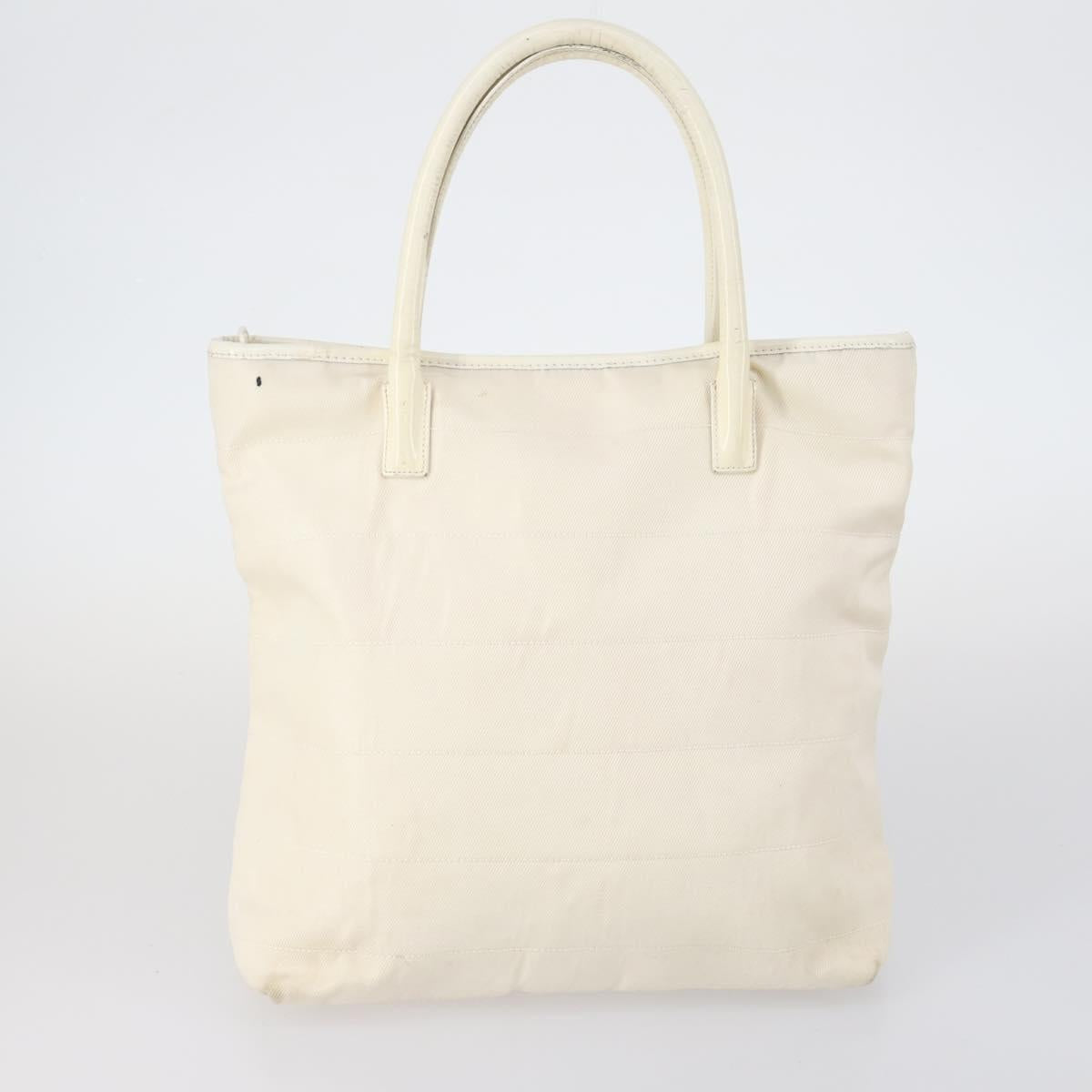 GUCCI Tote Bag Suede Canvas Nylon 4Set Black Ivory Auth bs30282