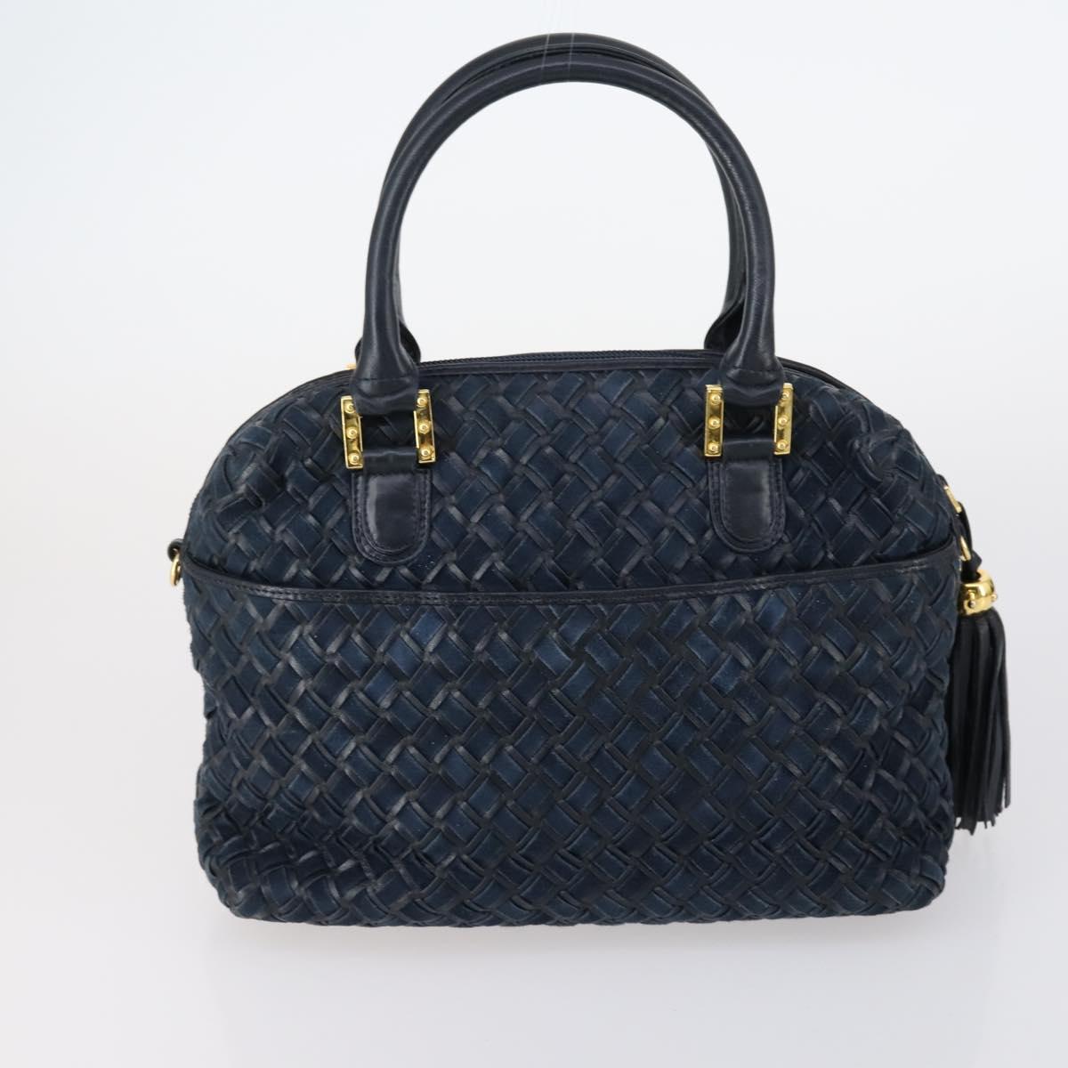 BALLY Tote Bag Leather Canvas Nylon 4Set Black Ivory Navy Auth bs30284