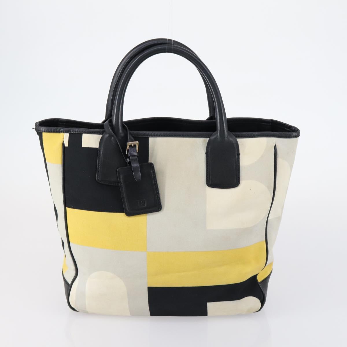 BALLY Tote Bag Leather Canvas Nylon 4Set Black Ivory Navy Auth bs30284