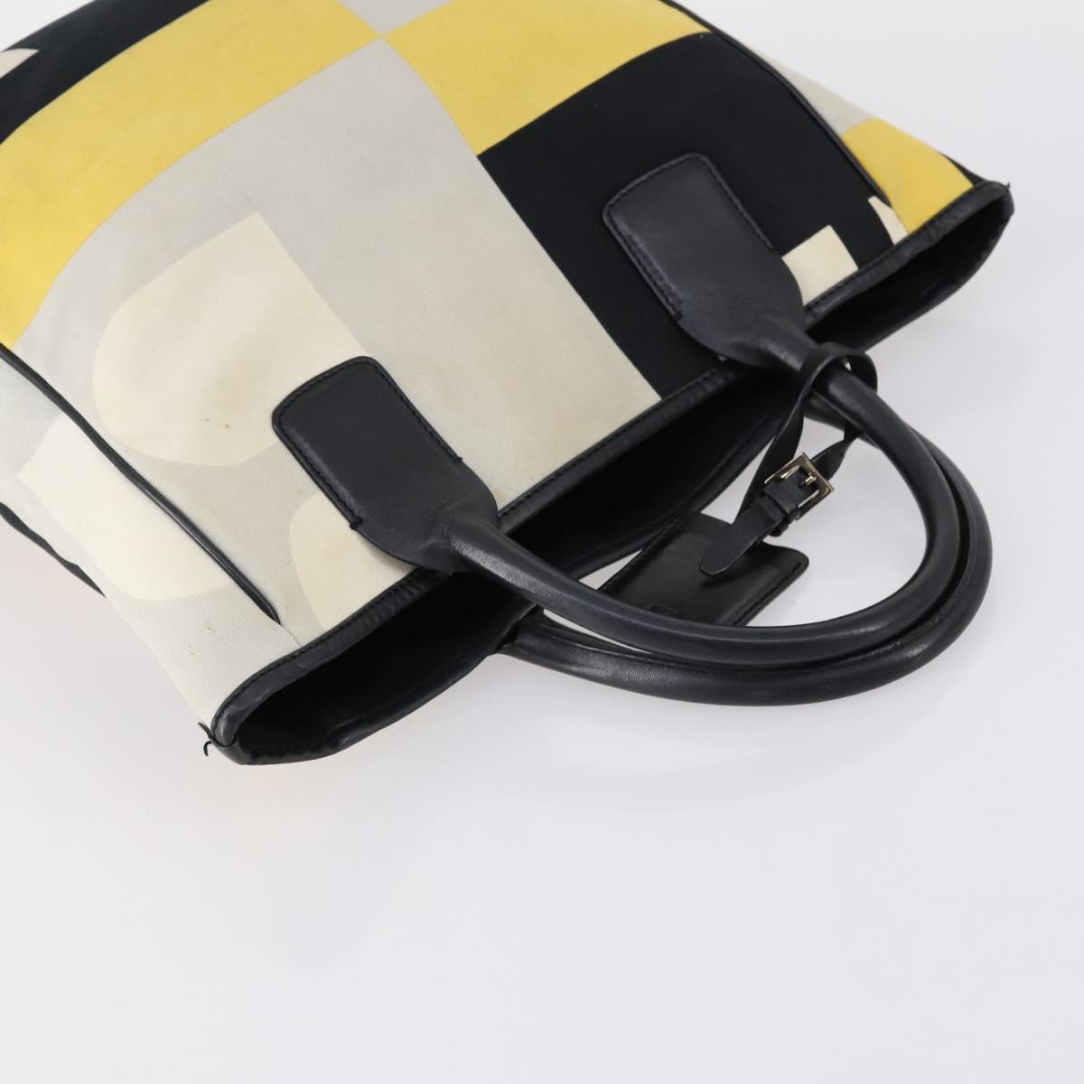 BALLY Tote Bag Leather Canvas Nylon 4Set Black Ivory Navy Auth bs30284