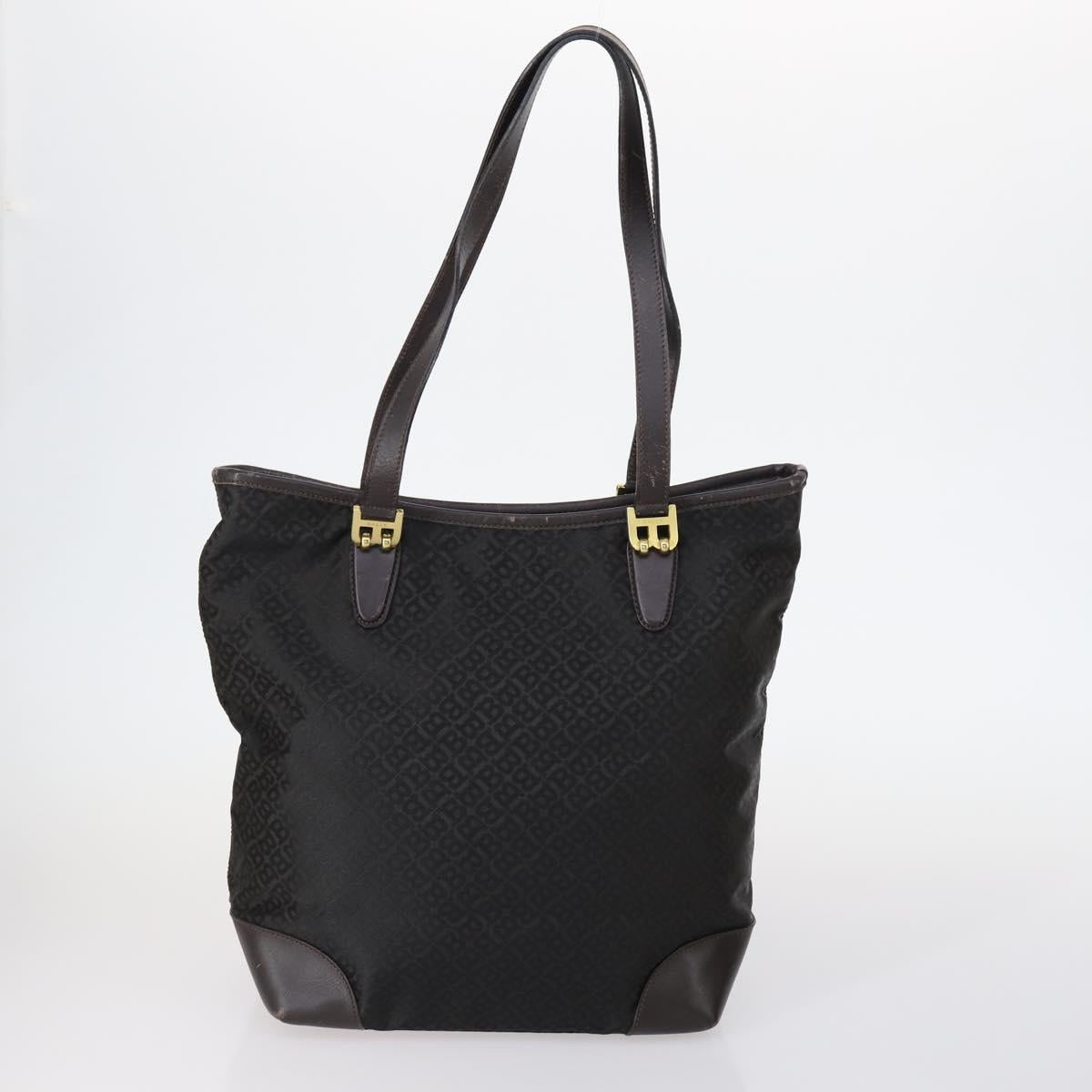 BALLY Tote Bag Leather Canvas Nylon 4Set Black Ivory Navy Auth bs30284