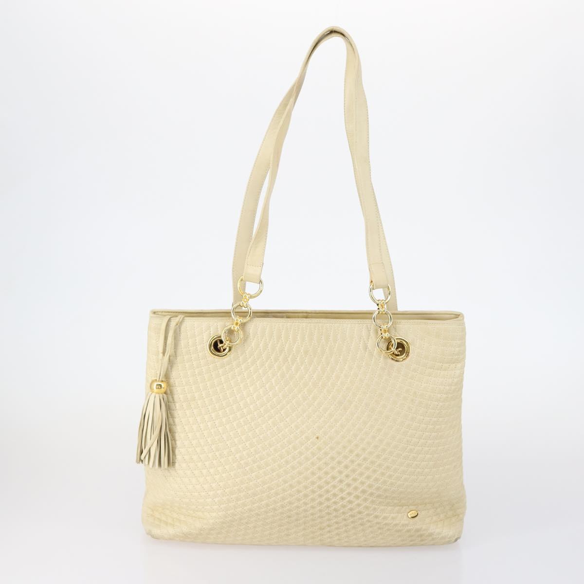 BALLY Tote Bag Leather Canvas Nylon 4Set Black Ivory Navy Auth bs30284