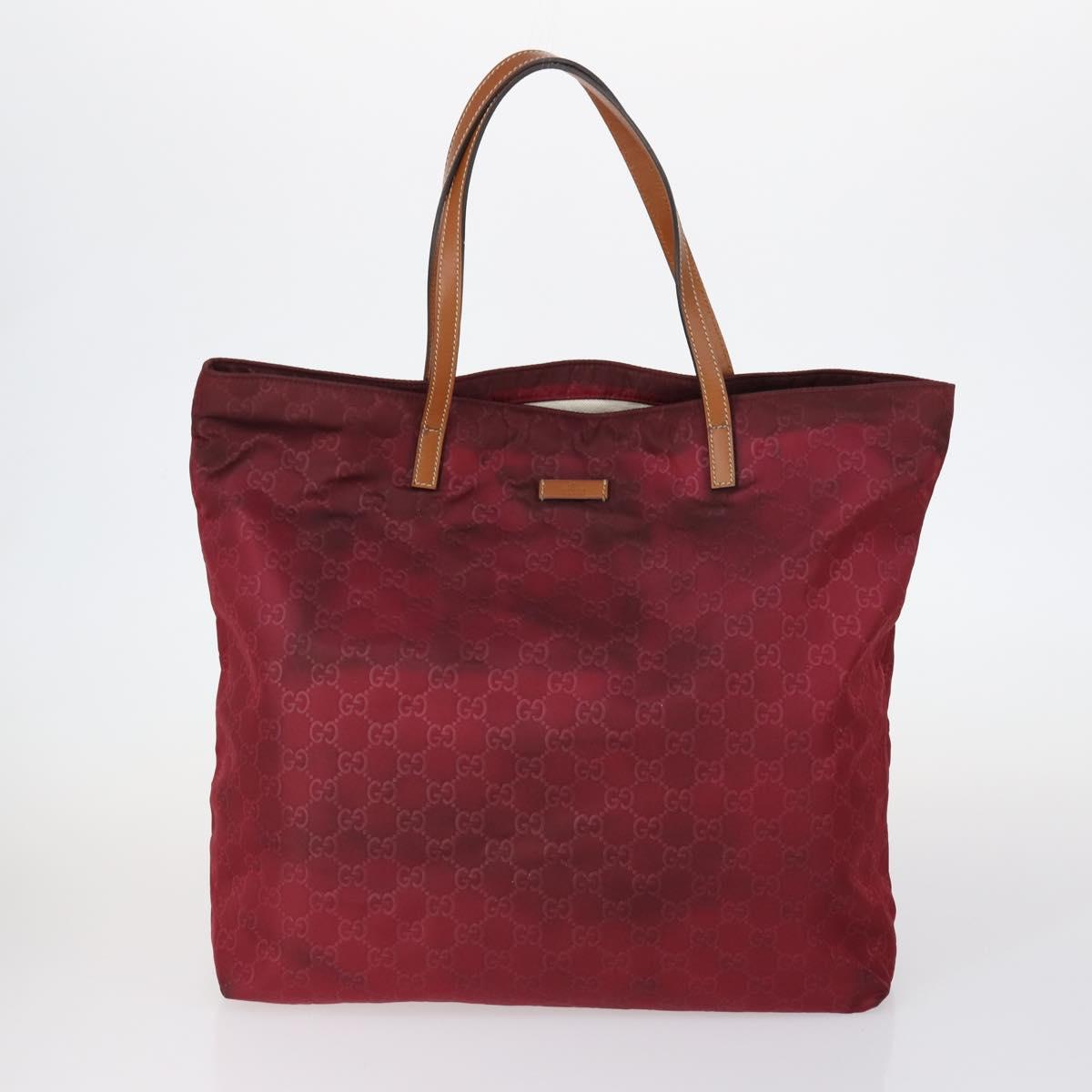 GUCCI GG Canvas Web Sherry Line Bag PVC Nylon 5 Set Red Beige Auth bs30286