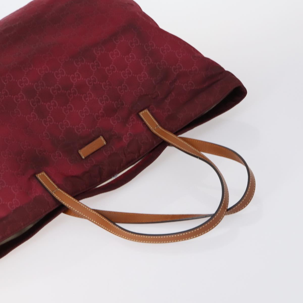 GUCCI GG Canvas Web Sherry Line Bag PVC Nylon 5 Set Red Beige Auth bs30286