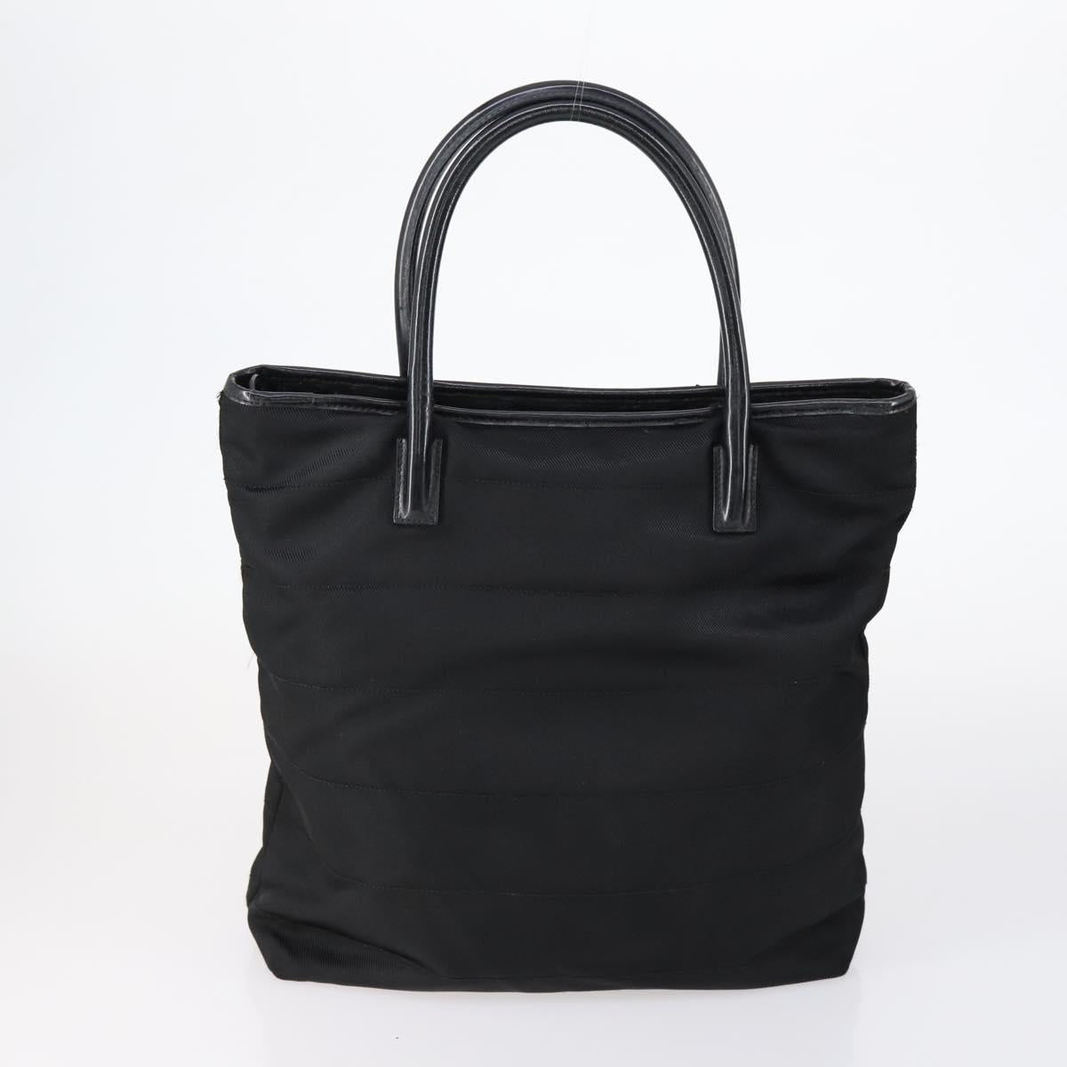 GUCCI Web Sherry Line Hand Bag Leather Nylon 5Set Black Khaki Auth bs30287