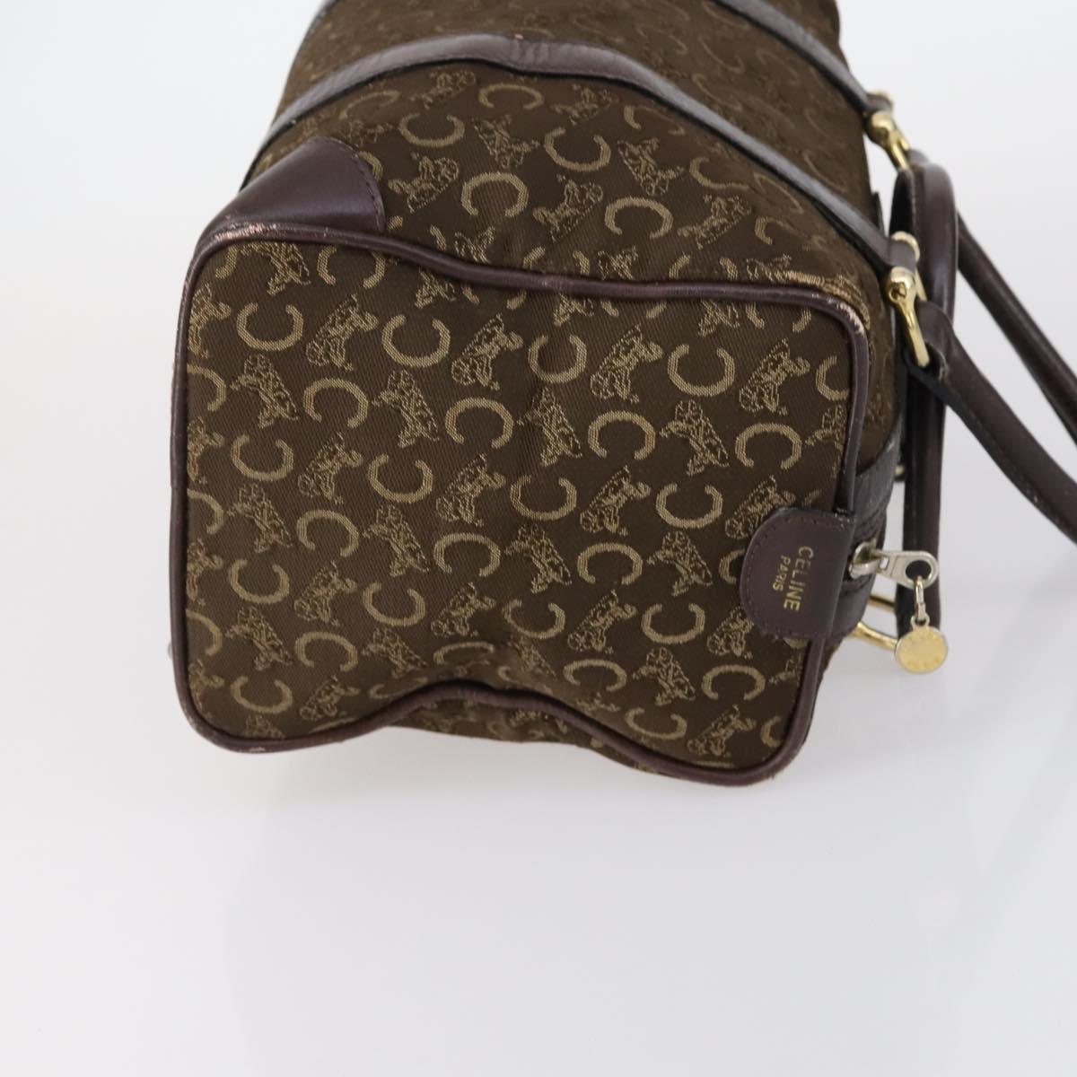 CELINE C Macadam Canvas Hand Bag PVC 3Set Navy Brown Auth bs30288