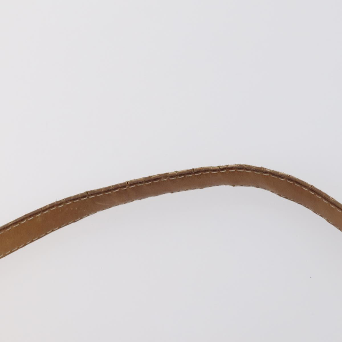 CELINE C Macadam Canvas Bag Nylon PVC Canvas Suede 4 Set Beige Auth bs30289