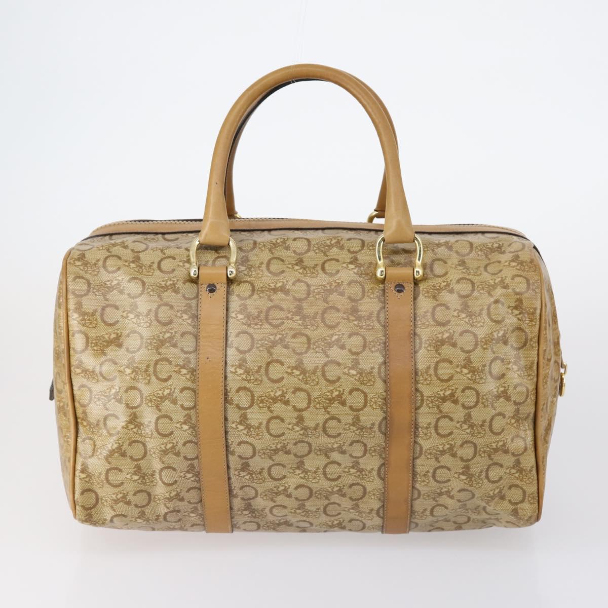 CELINE C Macadam Canvas Bag Nylon PVC Canvas Suede 4 Set Beige Auth bs30289