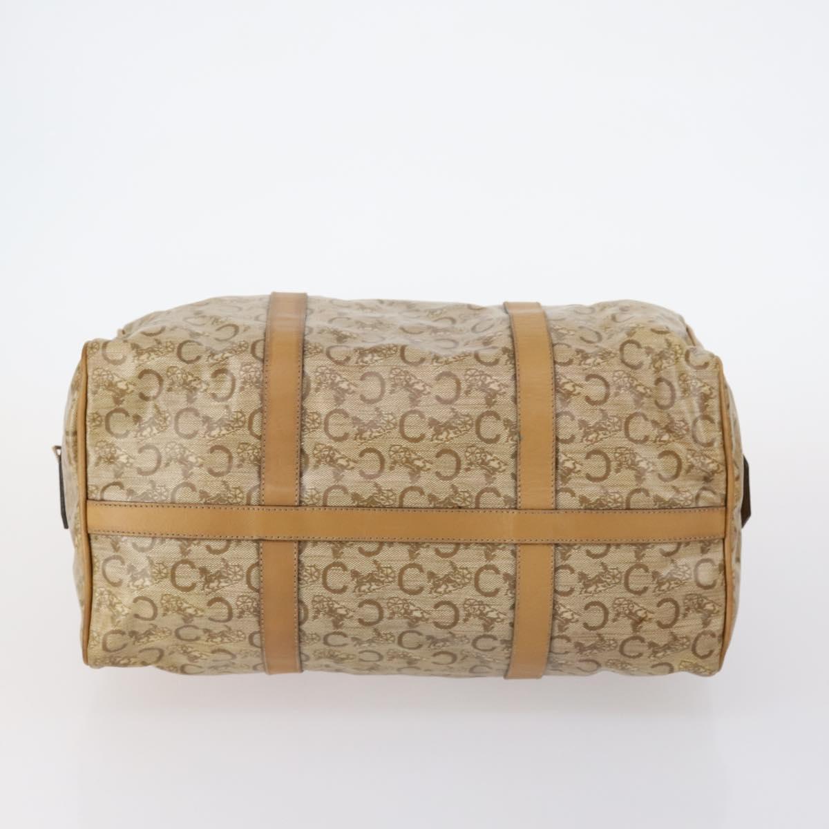 CELINE C Macadam Canvas Bag Nylon PVC Canvas Suede 4 Set Beige Auth bs30289