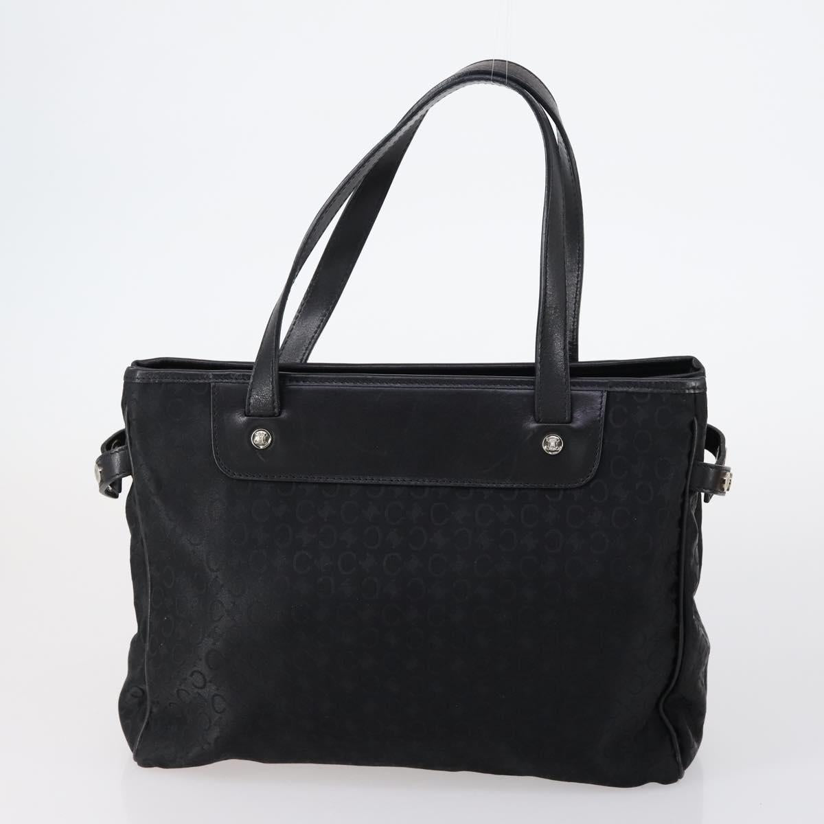 CELINE C Macadam Canvas Bag Nylon PVC Canvas Suede 4 Set Beige Auth bs30289