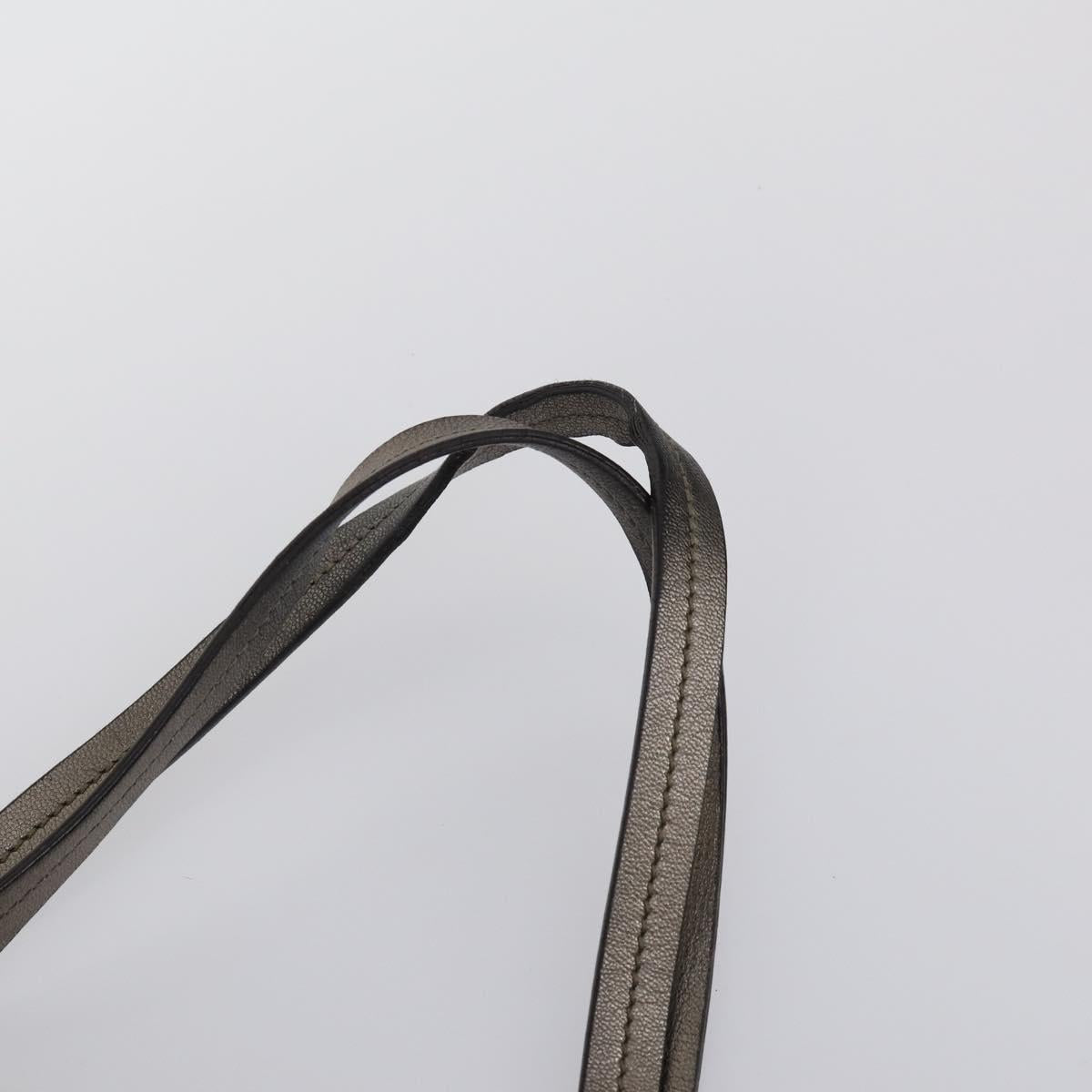 Salvatore Ferragamo Bag Leather Sequin PVC 4 Set Black Beige Silver Auth bs30291