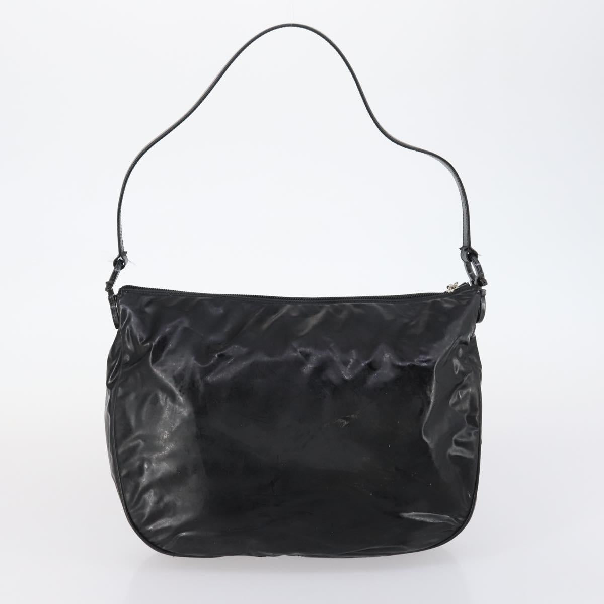 Salvatore Ferragamo Bag Leather Sequin PVC 4 Set Black Beige Silver Auth bs30291