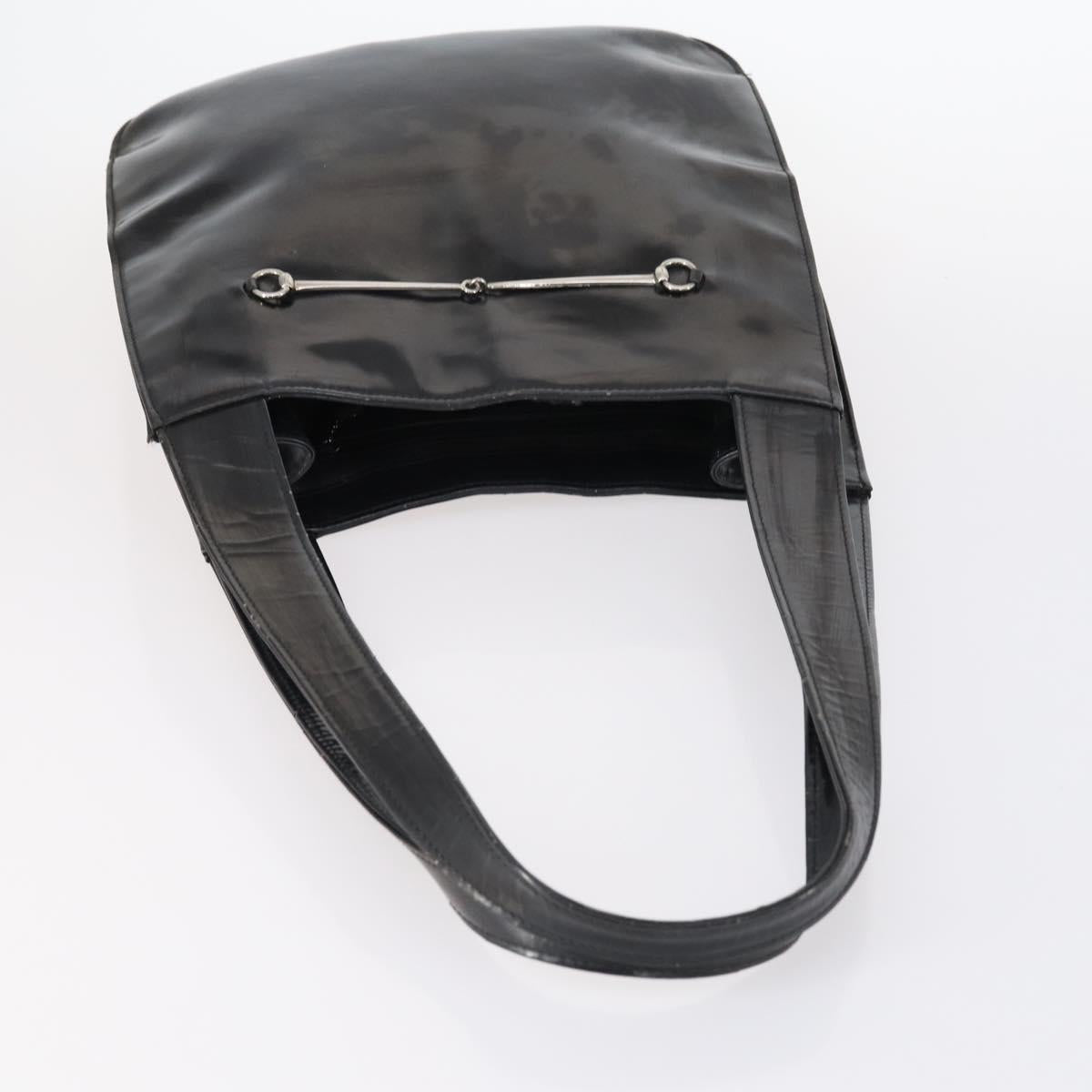 GUCCI Shoulder Bag Leather Nylon 5 Set Black Auth bs30293